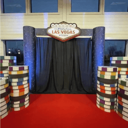 Welcome to Vegas Backdrop with poker chips
