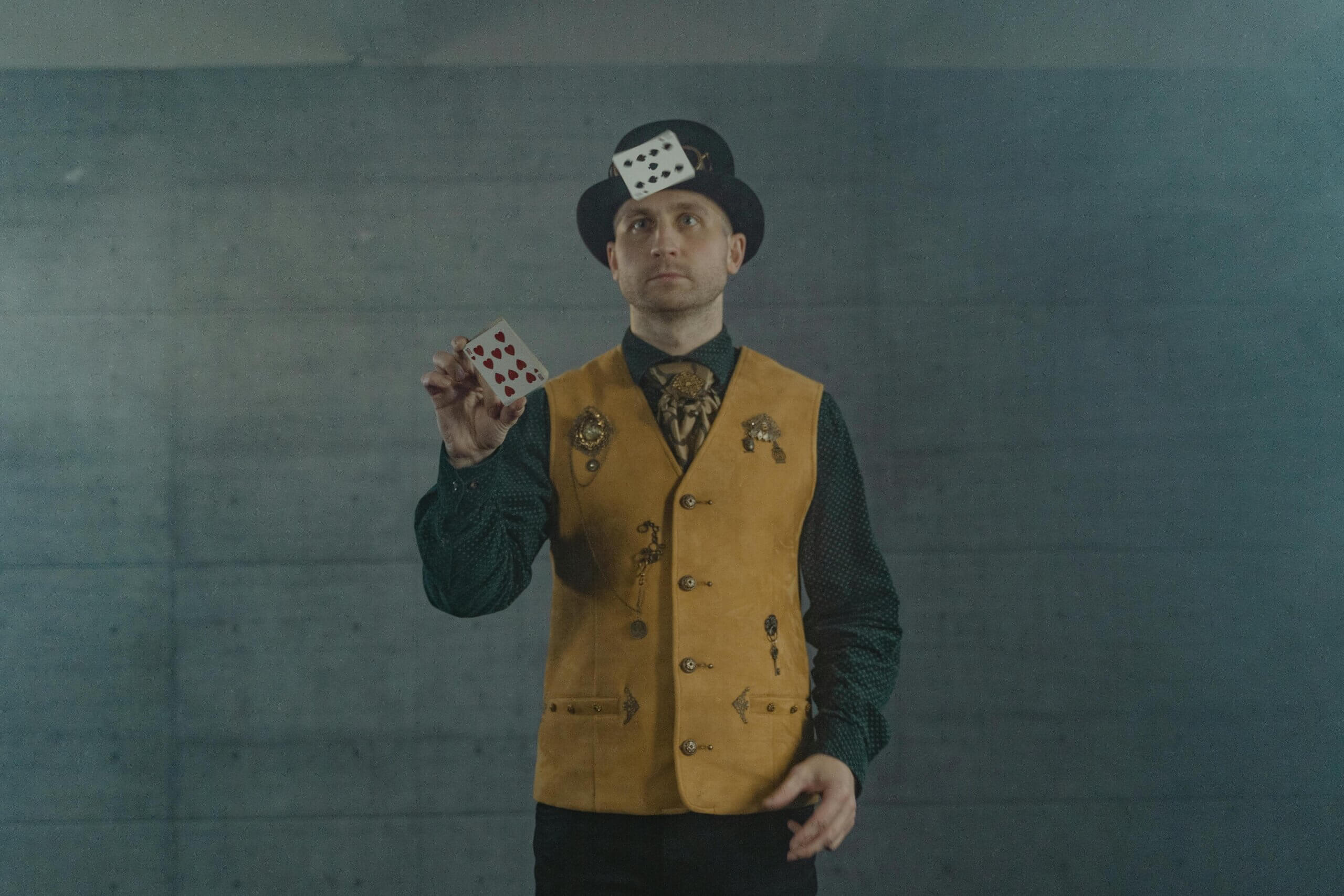 Magician doing a trick 