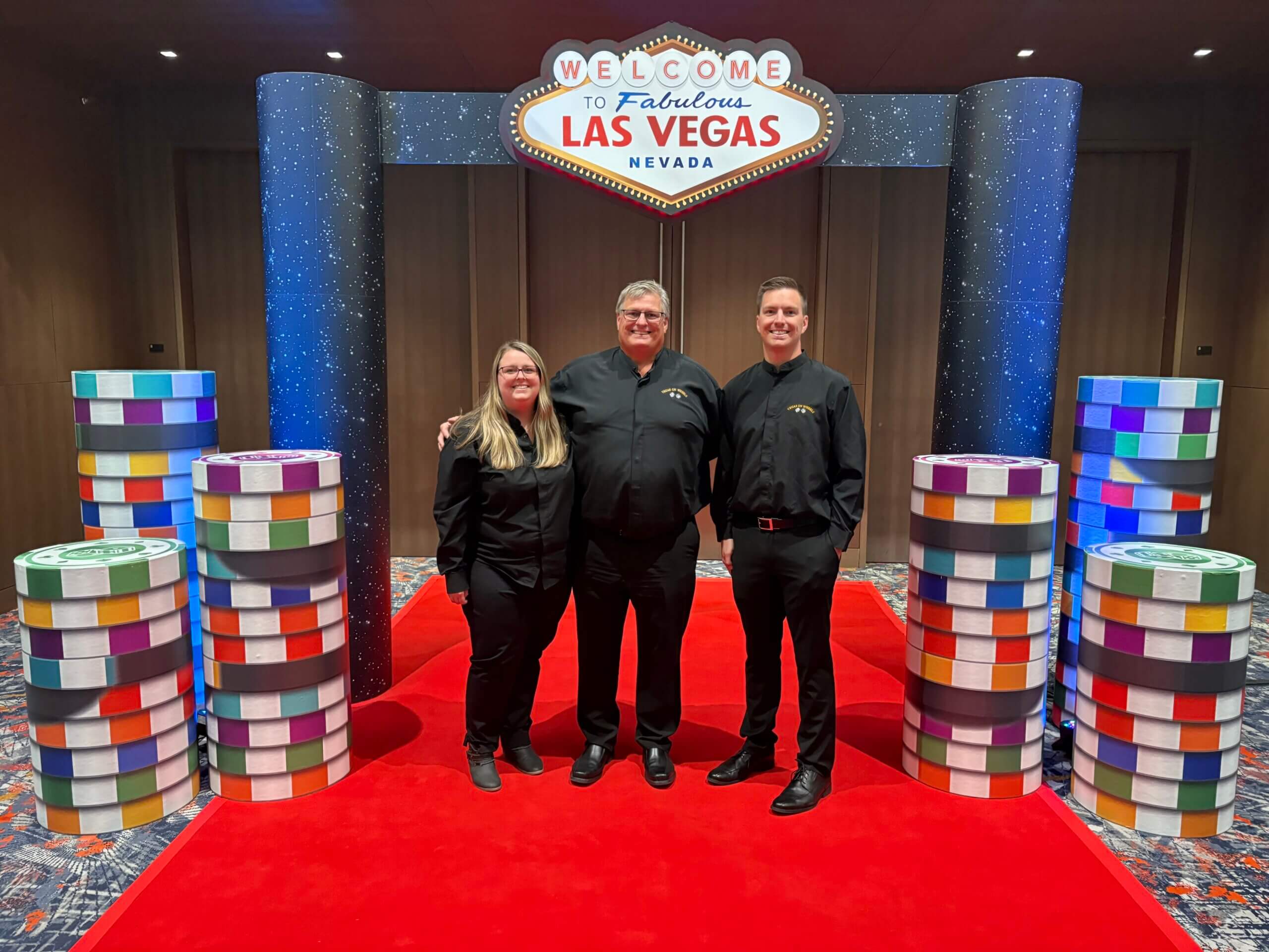 Vegas On Wheels team at a Casino Night in Milwaukee, WI